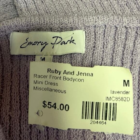 NEW Emory Park Ruby & Jenna Purple Sleeveless Mini Bodycon Sweater Tank Dress M - Picture 4 of 5